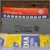 2 No: Vintage Boxed Carborundum & India Slip Stones Med & Fine Little Used
