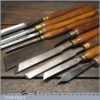 Set Of 9 Vintage Wood Turning Chisels - Fully Refurbished Sharpened & Honed