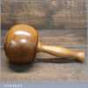 Handmade Wood Turned Reclaimed Old Lignum Vitae Mallet -Yew Handle
