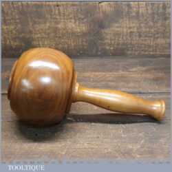 Handmade Wood Turned Reclaimed Old Lignum Vitae Mallet -Yew Handle