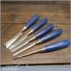 Vintage Set Of 5 Marples Blue Chip Bevel Edge Chisels 1/4” - 1” Fully Refurbished