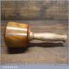 Handmade Wood Turned Reclaimed Old Lignum Vitae Mallet - Ash Handle