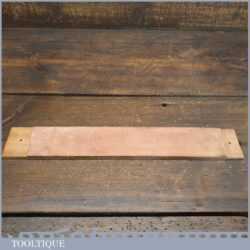 Vintage 12” x 2” Leather Strop Mahogany Backing Board - Unused Condition