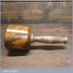 Handmade Wood Turned Reclaimed Old Lignum Vitae Mallet - London Plane Handle