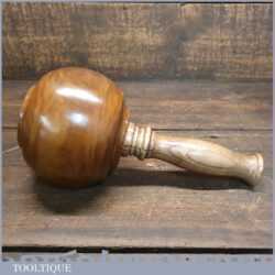 Large Handmade Wood Turned Reclaimed Old Lignum Vitae Mallet - Ash Handle