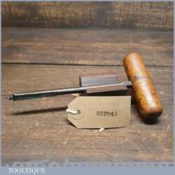 Vintage Flat Tang 3/8” Shell Gimlet Beechwood Handle - Good Condition