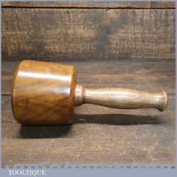 Handmade Wood Turned Reclaimed Old Lignum Vitae Mallet - Oak Handle