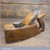 Vintage Carpenter’s Handled Beech Smoothing Block Plane - Cast Steel Sole Plate