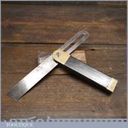 Vintage Rosewood & Brass Sliding Bevel With 9” Blade - Good Condition