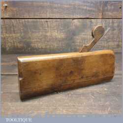 Antique No: 14 Hollow Beechwood Moulding Plane Known As Rounding Plane