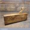 Antique No: 16 Skew Ironed Hollow Beechwood Moulding Plane Or Rounding Plane