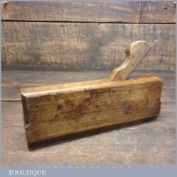Antique No: 16 Skew Ironed Hollow Beechwood Moulding Plane Or Rounding Plane