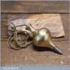 Vintage Steel Tipped Brass No: 2 Plumb Bob With String - Good Condition