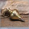 Vintage Steel Tipped Brass Plumb Bob With String - Good Condition