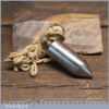 Vintage 2 ¼” Cast Steel Plumb Bob With Brass String Retainer - Good Condition