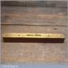 Vintage Marples 8” Beechwood & Brass Spirit Level - Good Condition