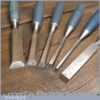 Vintage Set 6 Stanley No: 5002 Bevel Edged Firmer Chisels - Fully Refurbished