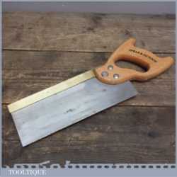 Vintage Spear And Jackson Brass Back Dovetail Saw - Wooden Handle