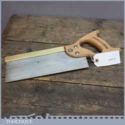 Vintage Spear And Jackson Brass Back Dovetail Saw - Wooden Handle
