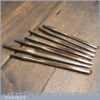 Vintage Crisp Set Of 6 Shell Bits Various Makers Plus 1 Taper Bit - Good Condition