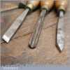 Set Of 3 No: TIP Vintage Wood Turning Chisels - Fully Refurbished Sharpened