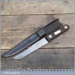 Scarce Antique Victorian Bushman Knife Marked VR With Crown