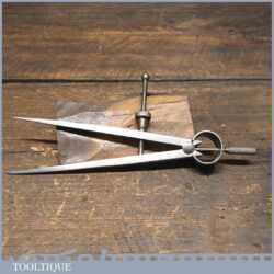 Vintage Quality Moore & Wright 6 ½” Square Leg Steel Spring Dividers - Good Condition