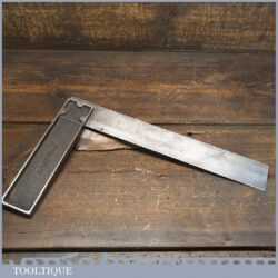 Vintage Stanley 12” Carpenters Cast Steel Try Square - Good Condition