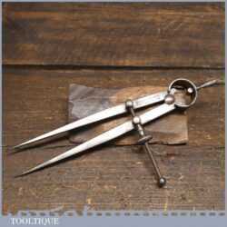 Vintage Moore & Wright 7” Steel Spring Dividers - Fully Refurbished