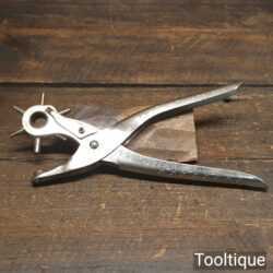 T22653 - Vintage Maun Industries Ltd leatherworking rotating hole punch pliers in good used condition