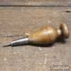 Vintage Leatherworker’s Beechwood Handled Sewing Awl - Good Condition