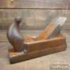 Vintage Continental Style Beech Smoothing Plane With Rare Erik Anton Berg Sweden Iron