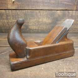 Vintage Continental Style Beech Smoothing Plane With Rare Erik Anton Berg Sweden Iron