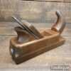 Vintage Continental Style Beech Smoothing Plane With Rare Erik Anton Berg Sweden Iron