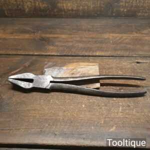 Vintage Pair Of Glazier’s 10” Flat Nosed Pliers - Good Condition Vintage Pair Of Glazier’s 10” Flat Nosed Pliers - Good Condition