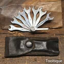 Vintage Terry’s Engineer’s Spanner Set Original Leather Pouch - Good Condition