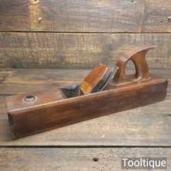 Vintage Marples Carpenter’s 18” Beechwood Jack Plane Strike Button - Lapped Flat