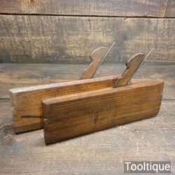 Matched Pair Vintage W. Greenslade Bristol No: 6 Hollow & Round Beechwood Moulding Planes