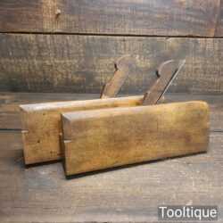 Antique Pair Griffiths Norwich 5/8” Sash Ovolo Beechwood Moulding Planes 1 & 2