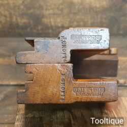 Matched Pair Antique Griffiths Norwich 7/8” Tongue & Groove Beechwood Moulding Planes