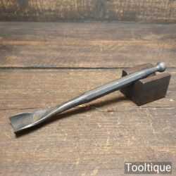 Antique Stonemason’s Mallet Head Stone Dressing Half-Moon Chisel - Good Condition