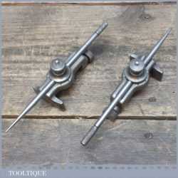 Vintage 6” Fine Trammel Points Made By Starrett Co USA