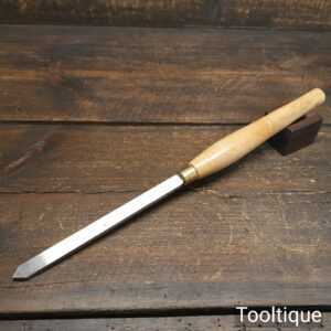 Vintage 1/2” Diamond Point Woodturning Chisel Beech Handle - Good Condition
