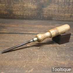 Vintage Carpenter’s 1/4” Firmer Chisel Beechwood Handle - Sharpened Honed
