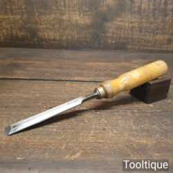 Vintage C.K Germany Carpenter’s 5/8” Bevel Edge Chisel Beechwood Handle - Fully Refurbished