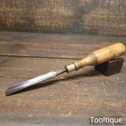 Vintage Robert Sorby Carpenter’s 1/2” Gouge Chisel Boxwood Handle - Sharpened Honed