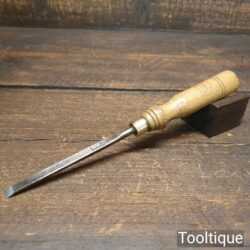 Vintage Footprint Carpenter’s 1/4” Firmer Chisel Ash Handle - Sharpened Honed