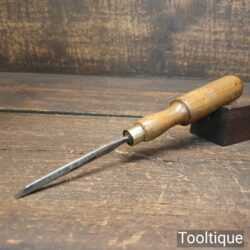 Vintage Brades & Co Carpenter’s 1/8” Bevel Edge Chisel Ash Handle - Sharpened Honed