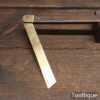 Vintage 12” Boat Builders Shipwrights Rosewood Brass Double Folding Bevel