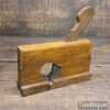 Interesting Antique G. H. Buck 1824 Coachmaker’s Beechwood T Rabbet Plane